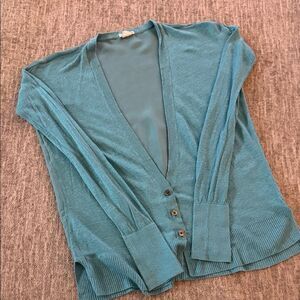 Club Monaco Teal Cardigan Sweater